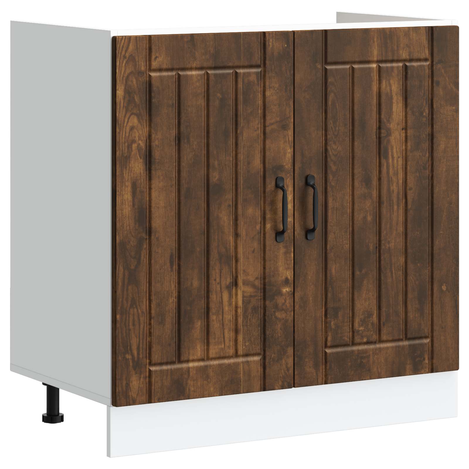 Meuble sous évier Lucca 2 pc Chêne fumé Bois d'ingénierie - XIOS