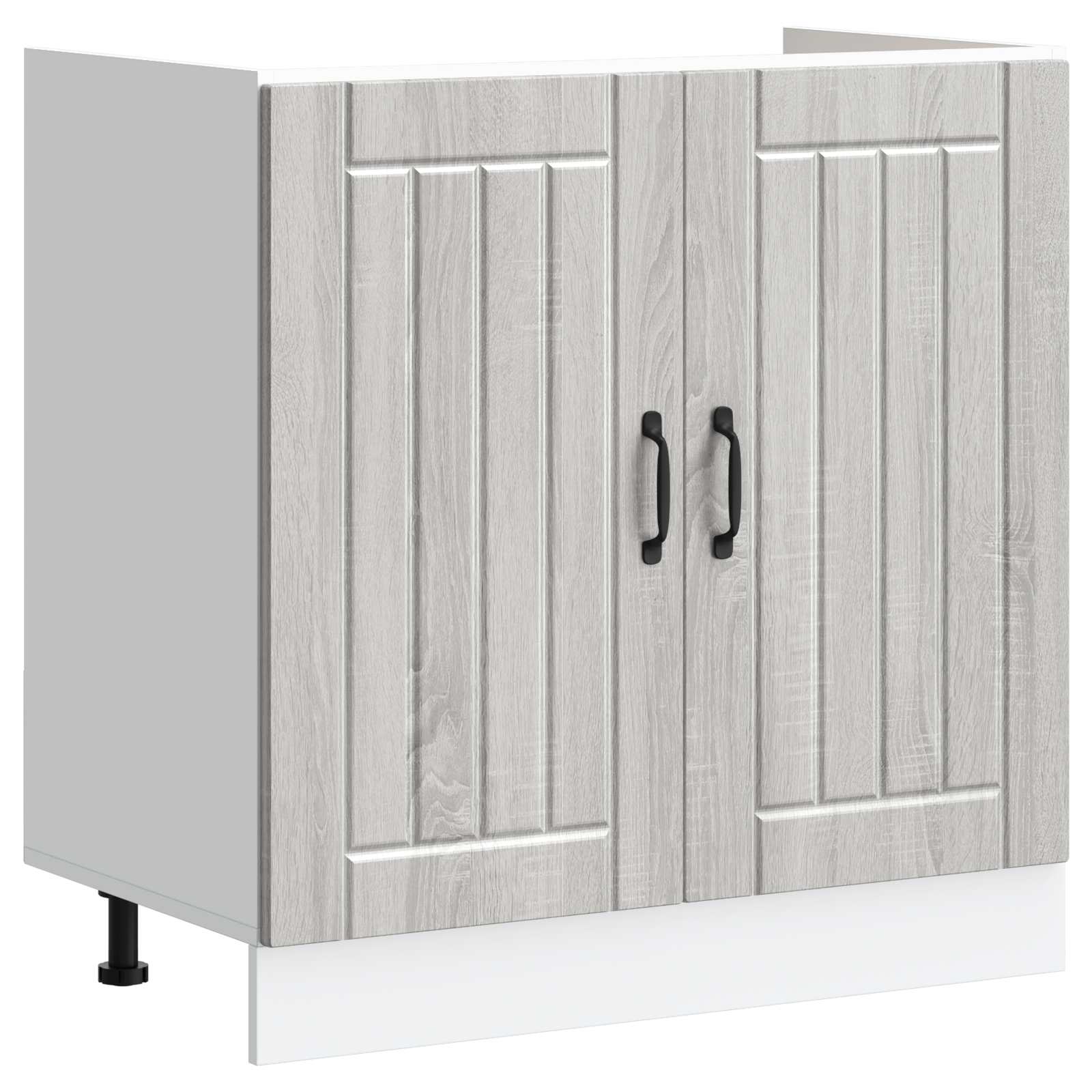 Meuble sous évier Lucca 2 pc Gris Sonoma Bois d'ingénierie - XIOS