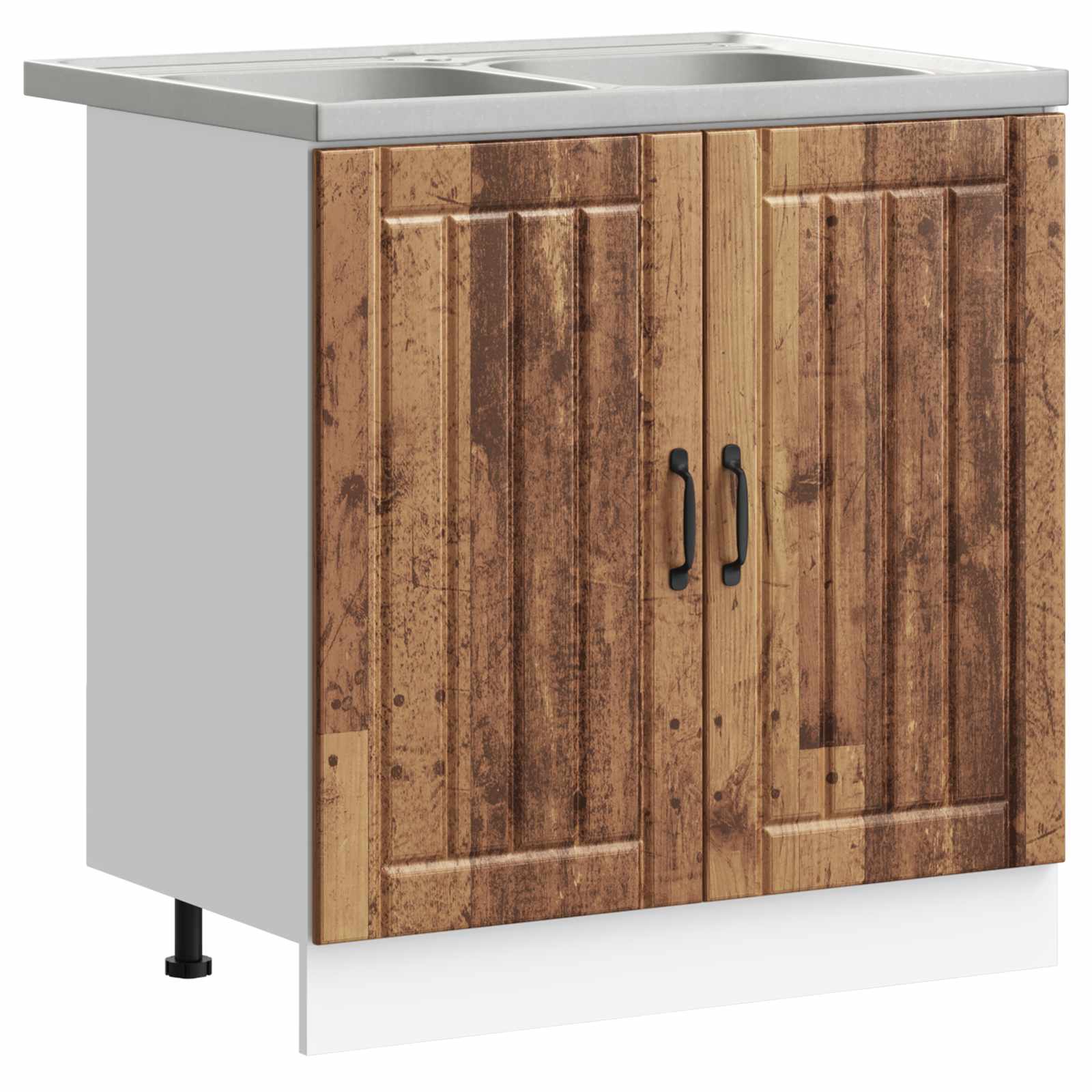 Meuble sous évier Lucca 2 pc Bois ancien Bois d'ingénierie - XIOS