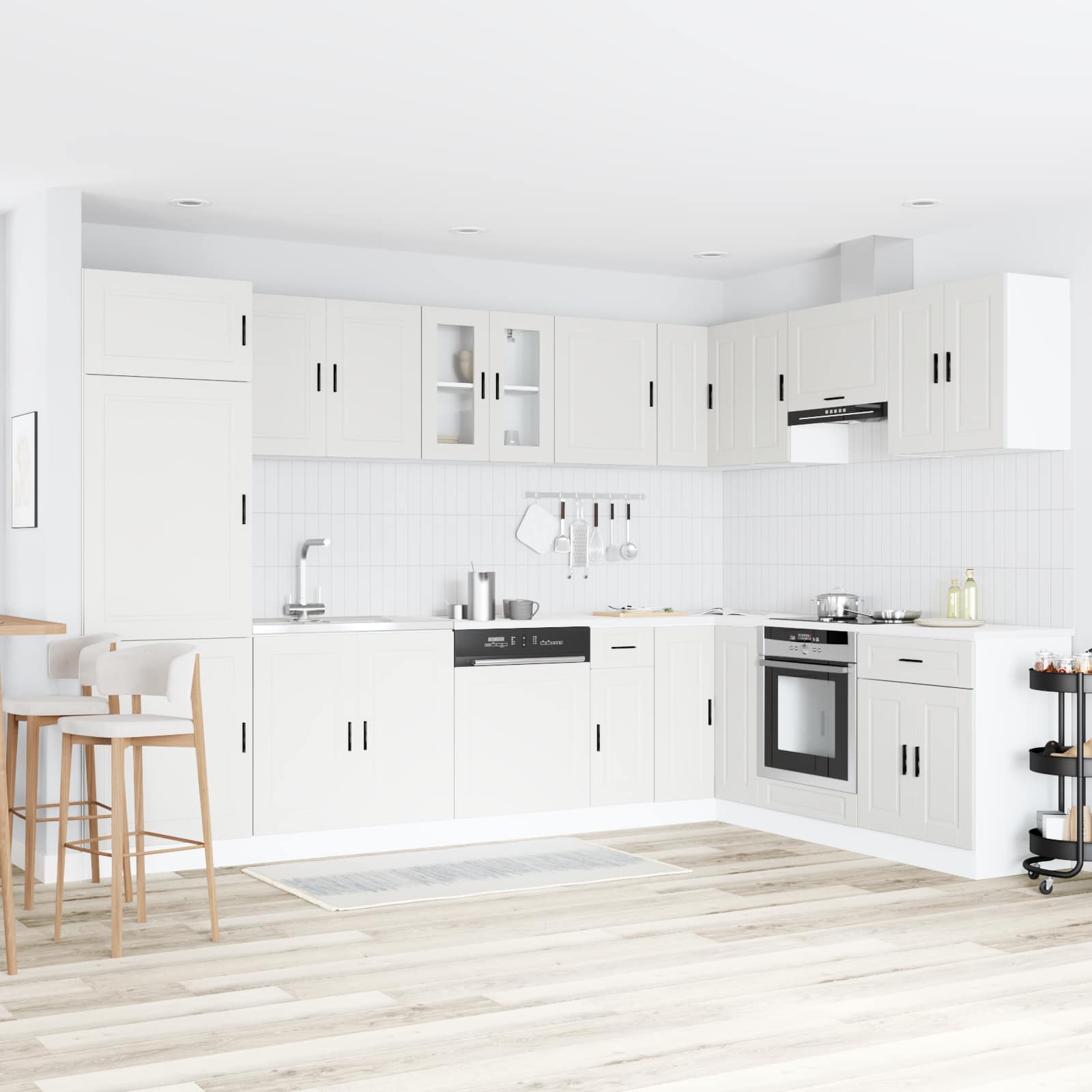 Meuble sous évier Porto 2 pc Blanc 80 x 46 x 81,5 cm - XIOS