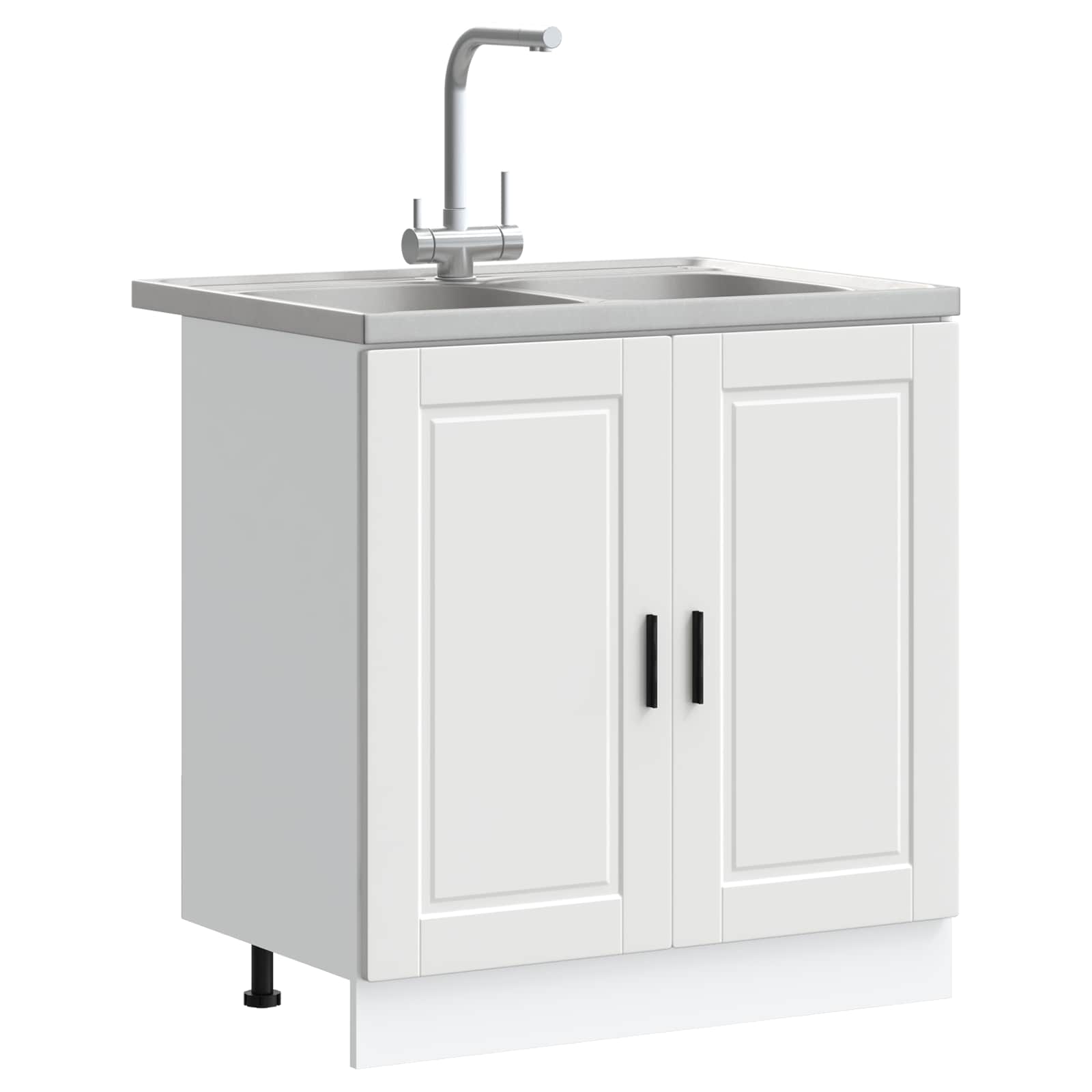 Meuble sous évier Porto 2 pc Blanc 80 x 46 x 81,5 cm - XIOS