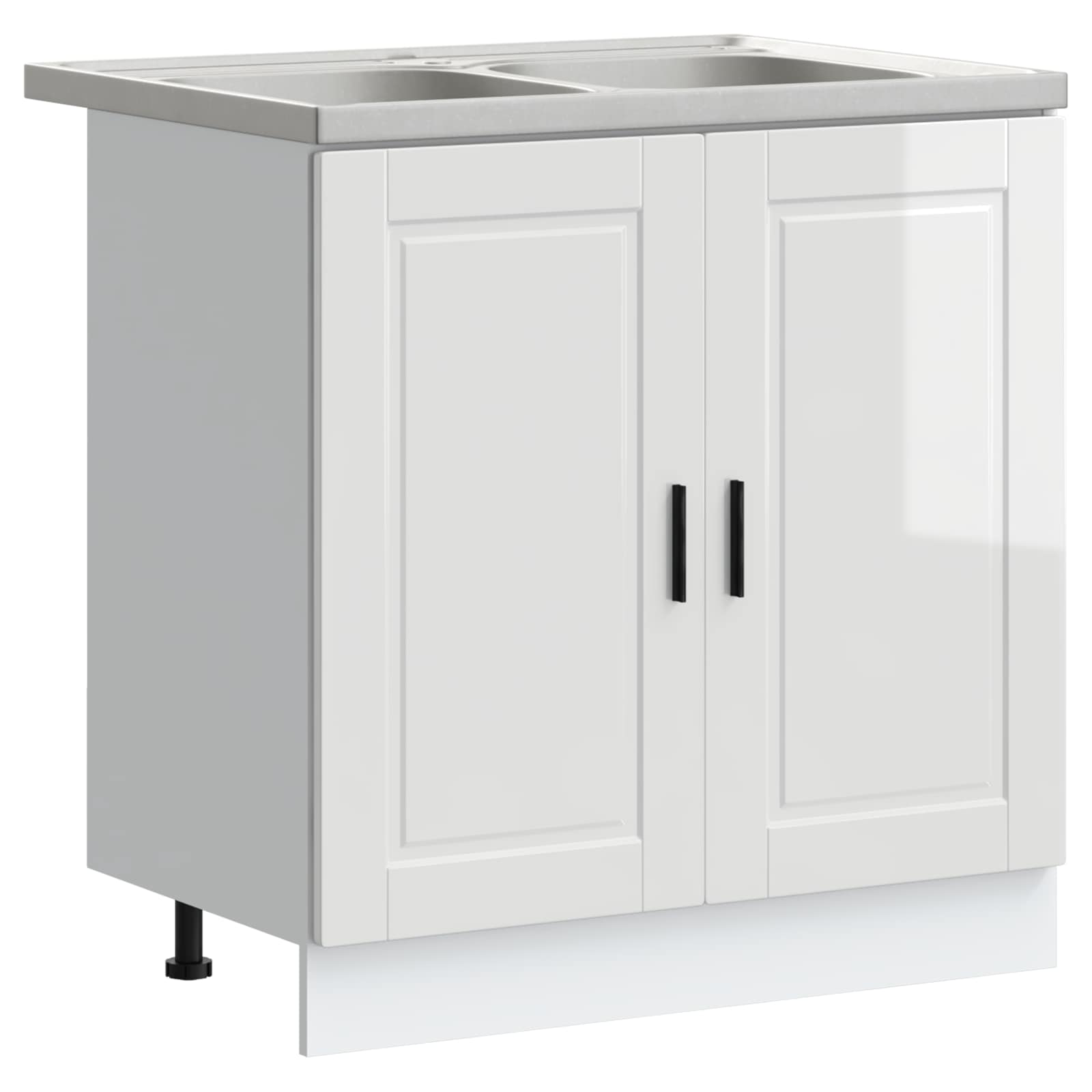 Meuble sous évier Porto 2 pc Blanc 80 x 46 x 81,5 cm - XIOS