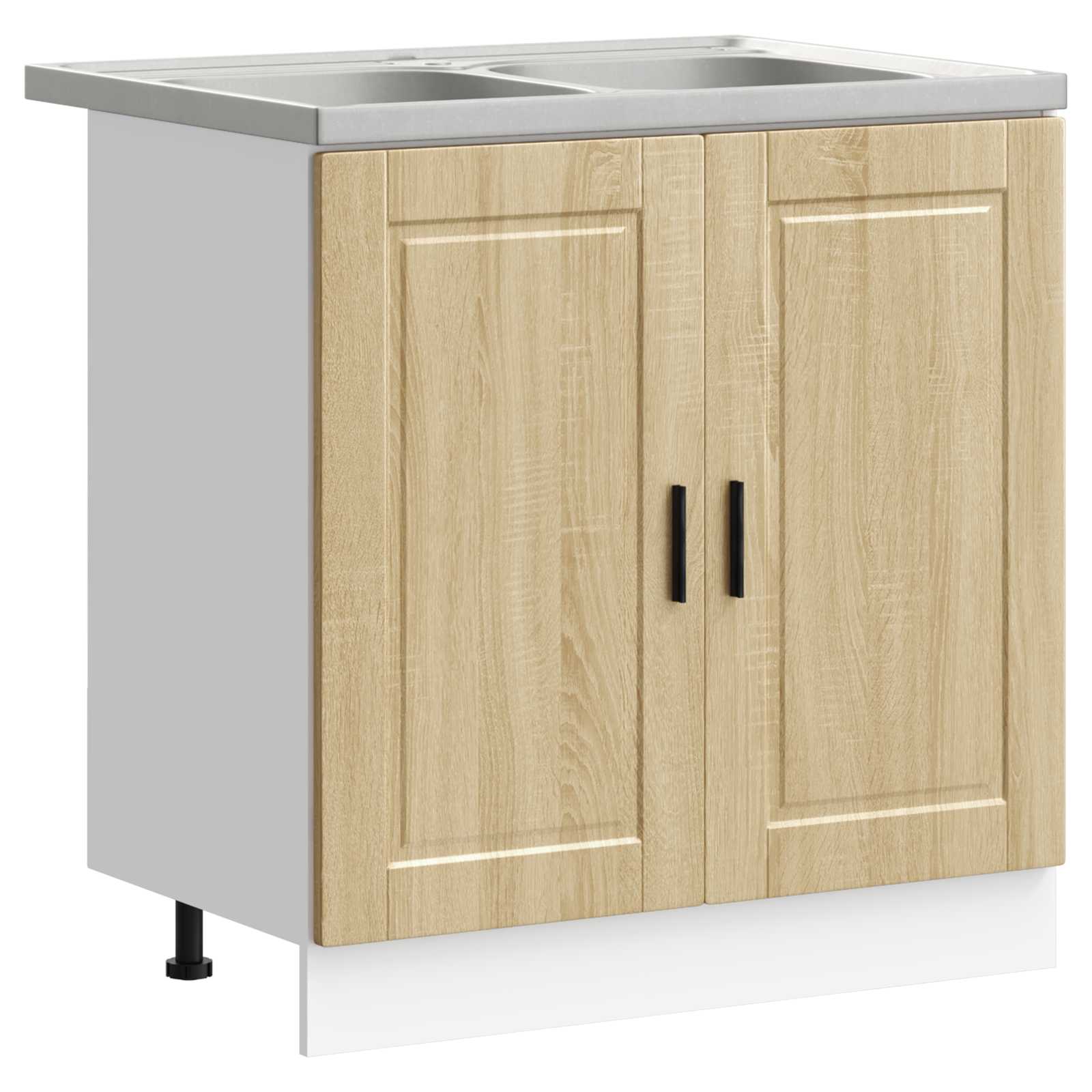 Meuble sous évier Porto 2 pièces Marron 80 x 46 x 81,5 cm