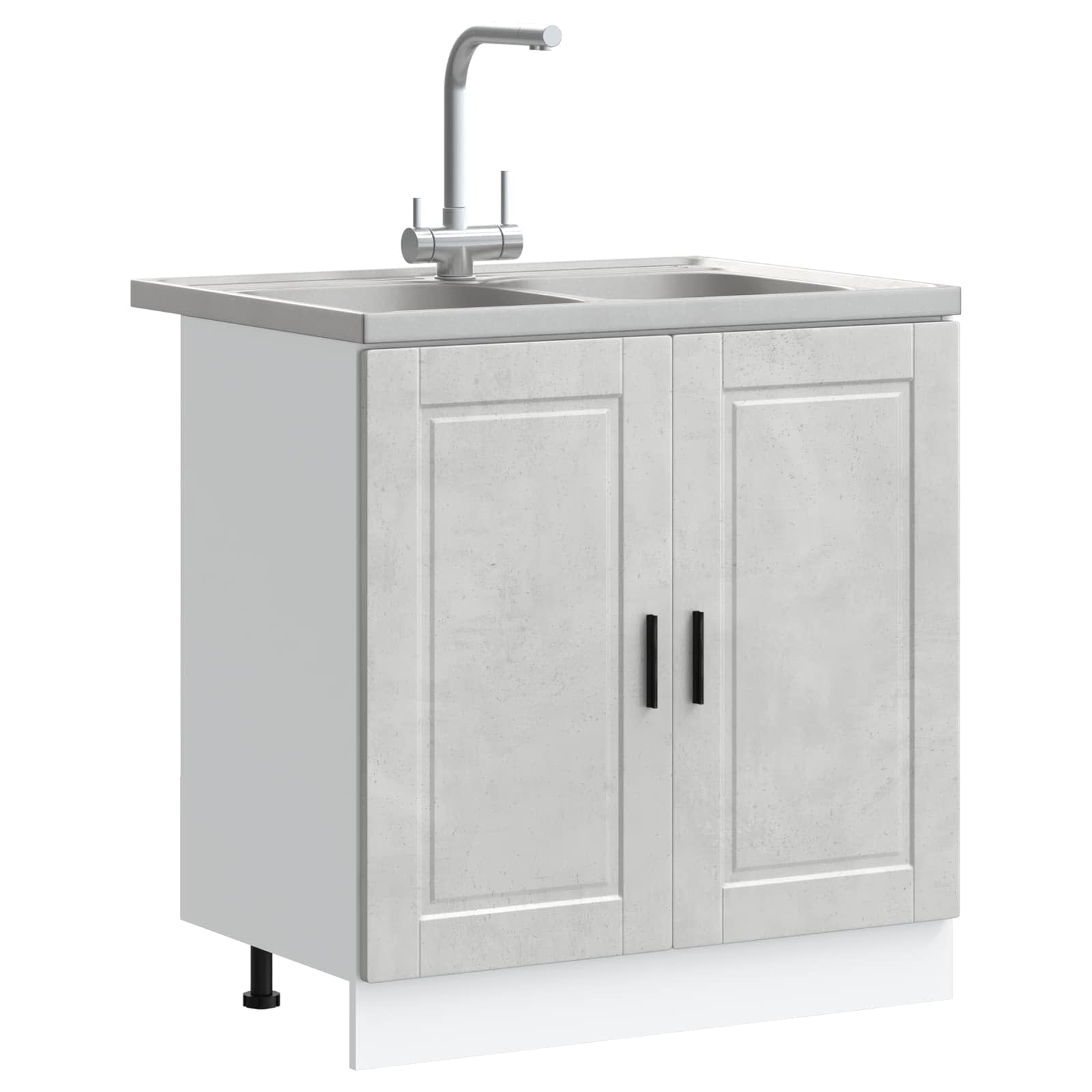 Meuble sous évier Porto 2 pc Gris 80 x 46 x 81,5 cm - XIOS
