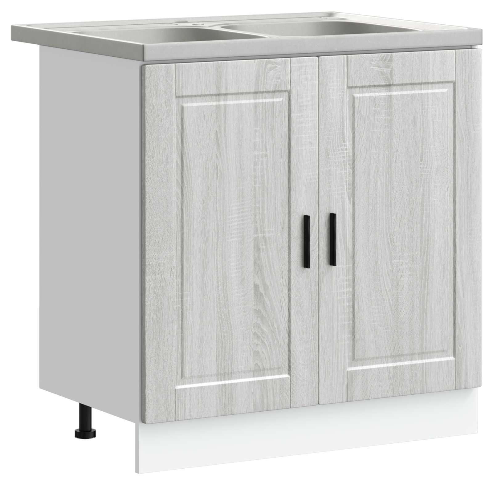 Meuble sous évier Porto 2 pc Gris 80 x 46 x 81,5 cm - XIOS