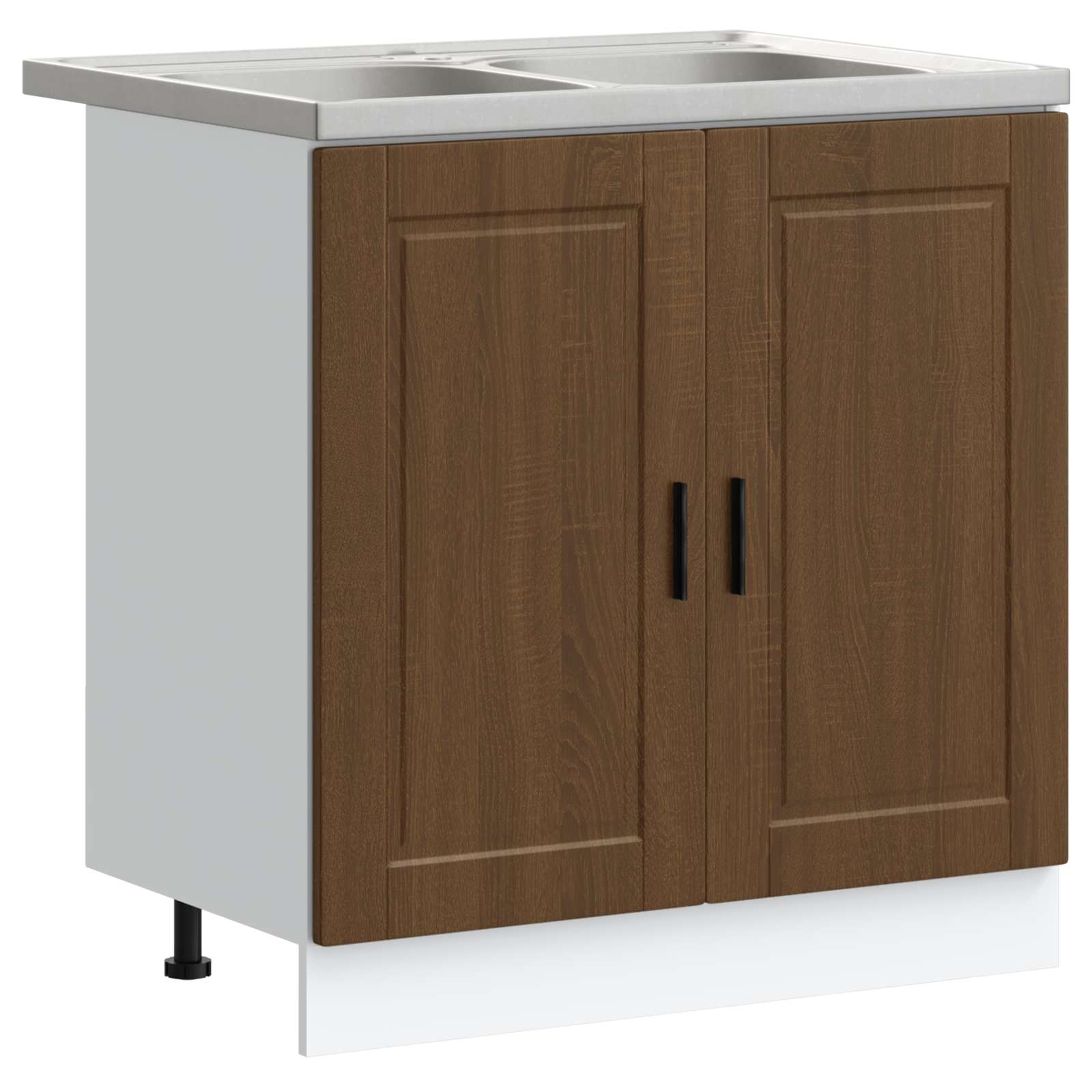 Meuble sous évier Porto 2 pièces Marron 80 x 46 x 81,5 cm