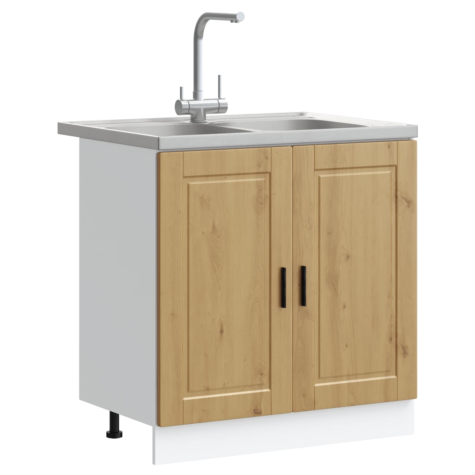 Meuble sous évier Porto 2 pc Marron 80 x 46 x 81,5 cm - XIOS