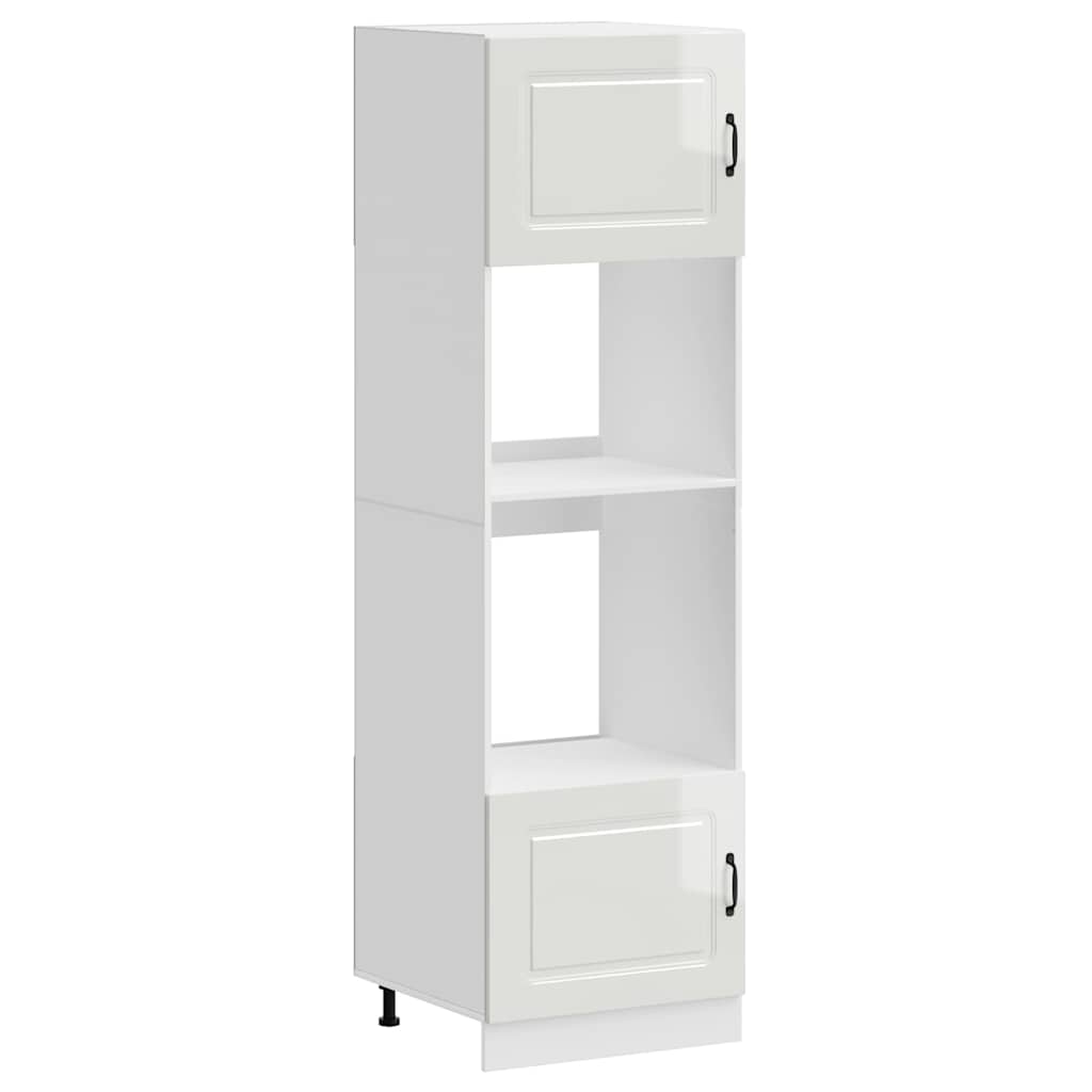Armoires de four 2 pièces "Kalmar" Bois d'ingénierie blanc brillant - XIOS