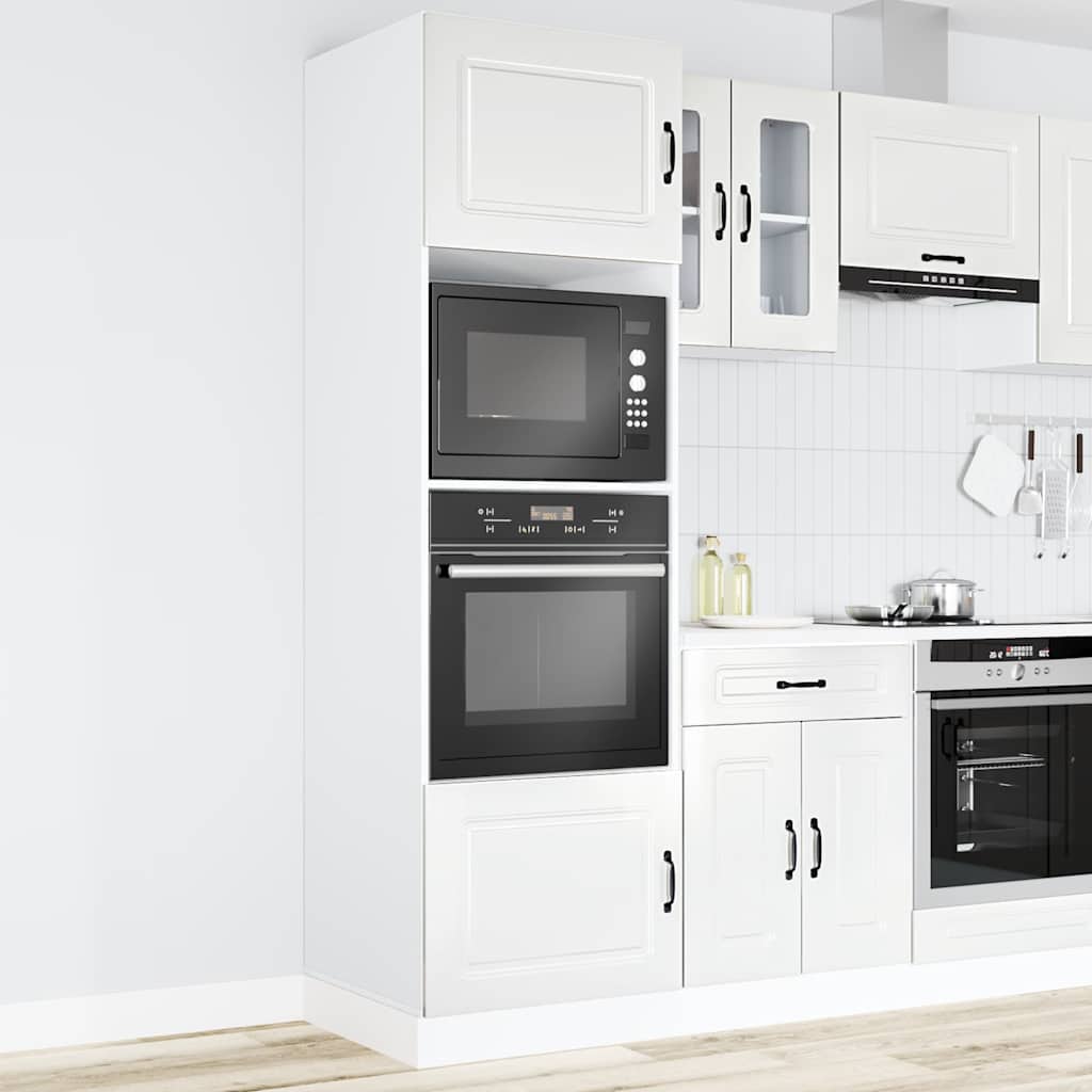 Armoires de four 2 pièces "Kalmar" Bois d'ingénierie blanc brillant - XIOS