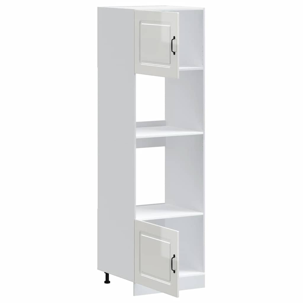 Armoires de four 2 pièces "Kalmar" Bois d'ingénierie blanc brillant - XIOS