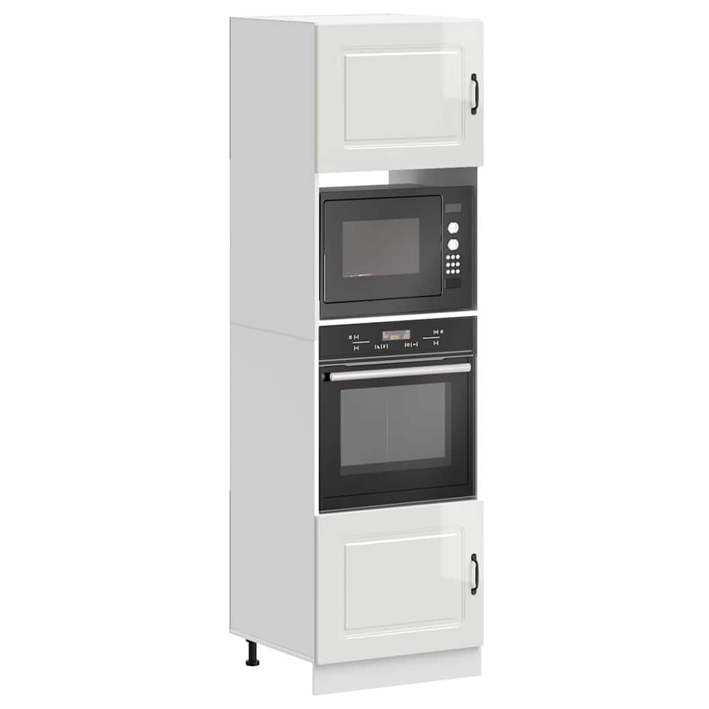 Armoires de four 2 pièces "Kalmar" Bois d'ingénierie blanc brillant - XIOS