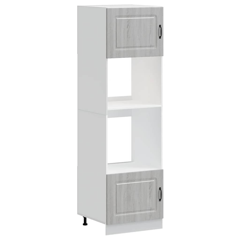 Armoires de four 2 pcs Lucca sonoma gris bois d'ingénierie Meubles de cuisine vidaXL