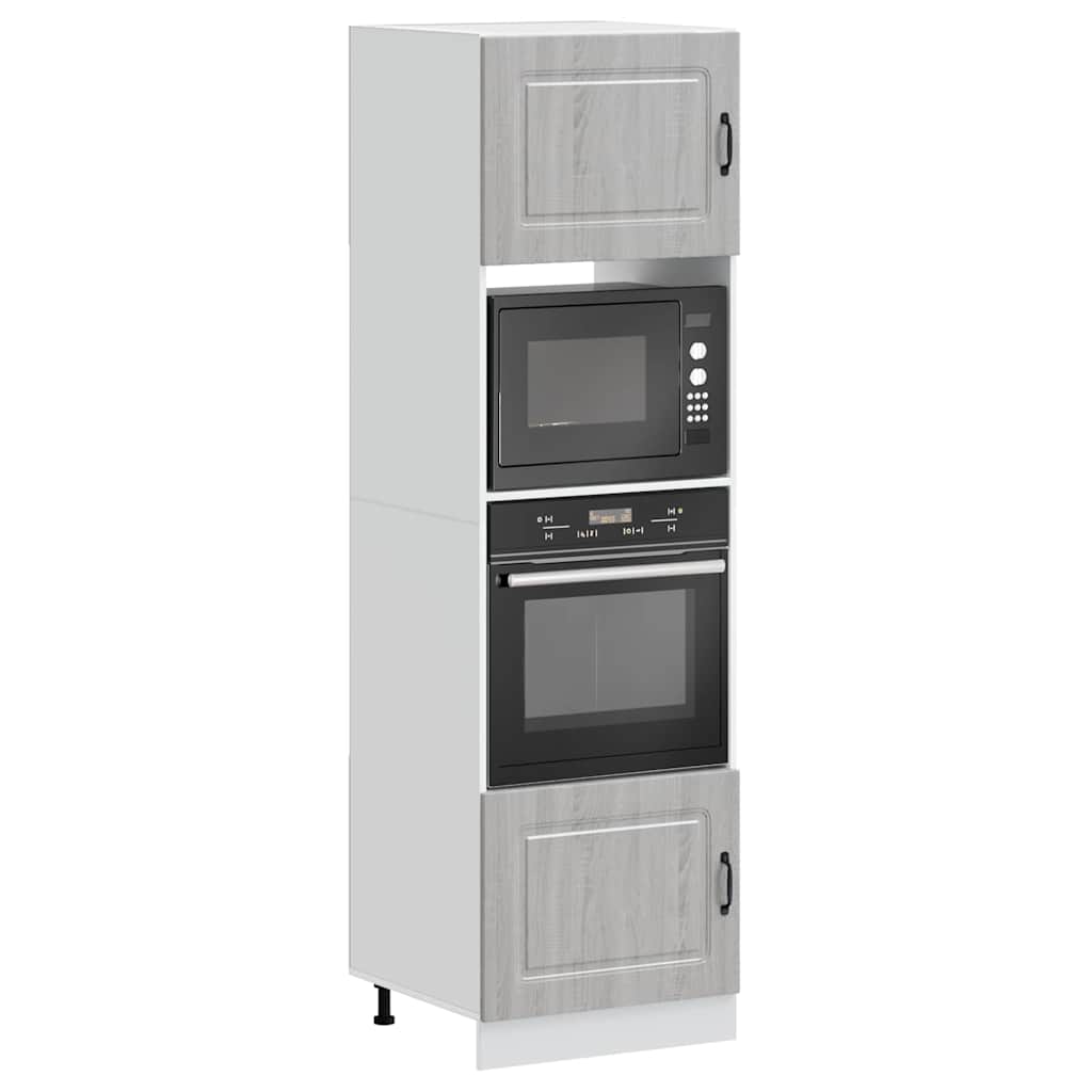 Armoires de four 2 pcs Lucca sonoma gris bois d'ingénierie Meubles de cuisine vidaXL