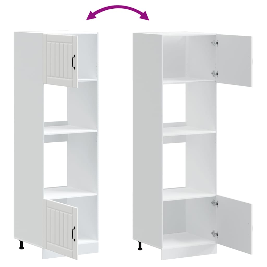 Armoires de four 2 pièces "Lucca" Bois d'ingénierie blanc - XIOS