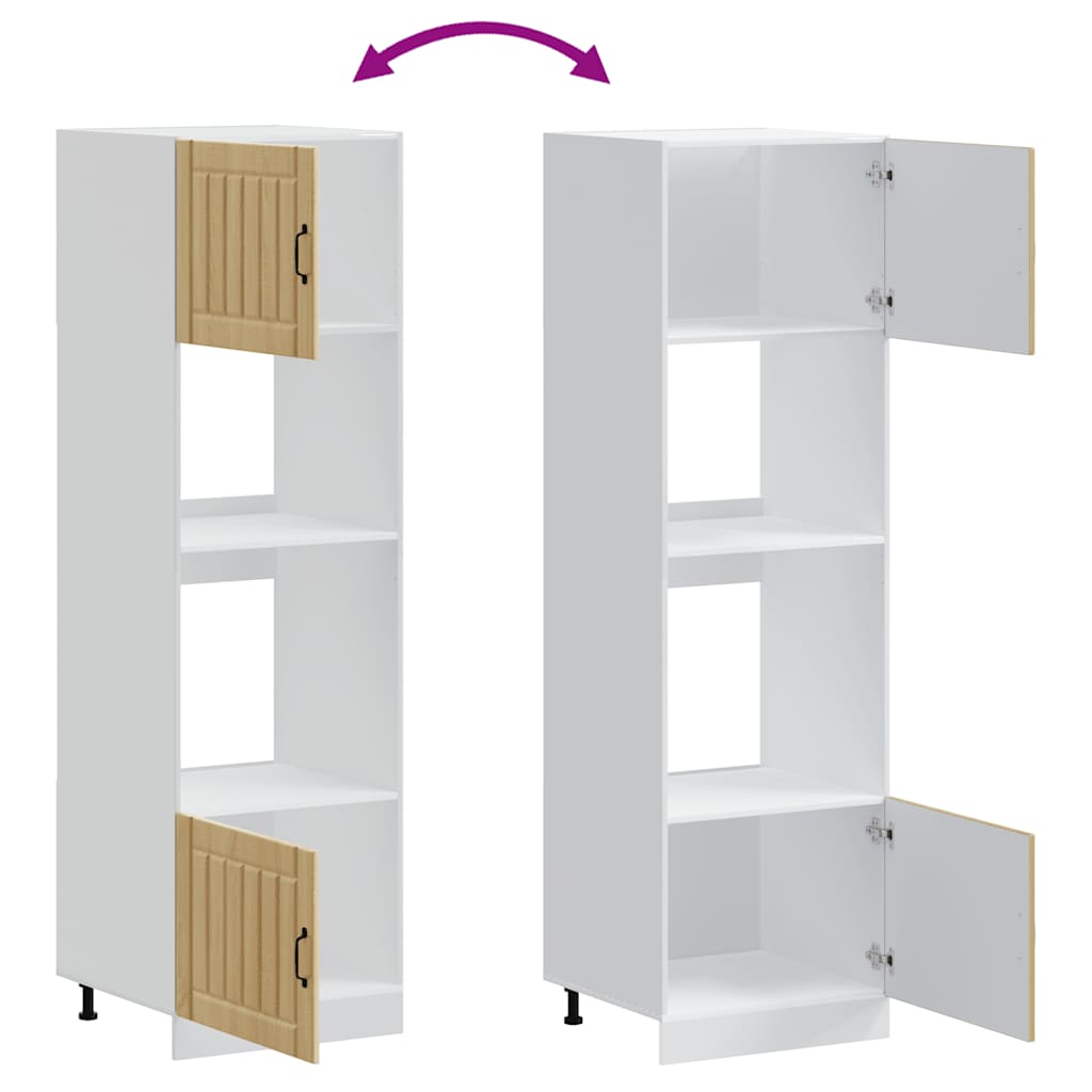 Armoires de four 2 pièces "Lucca" en bois d'ingénierie chêne Sonoma - XIOS