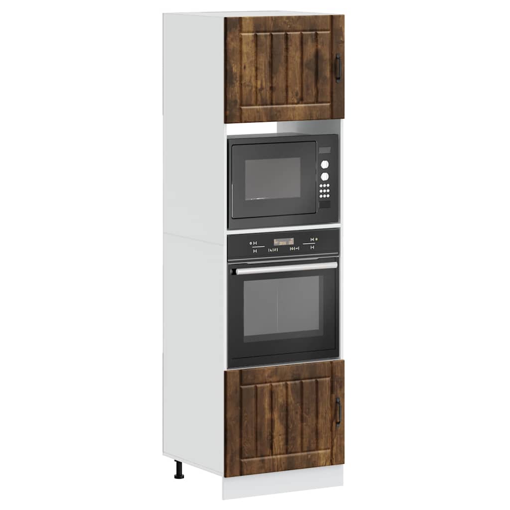 Armoires de four 2 pcs Kalmar chêne fumé bois d'ingénierie Meubles de cuisine vidaXL