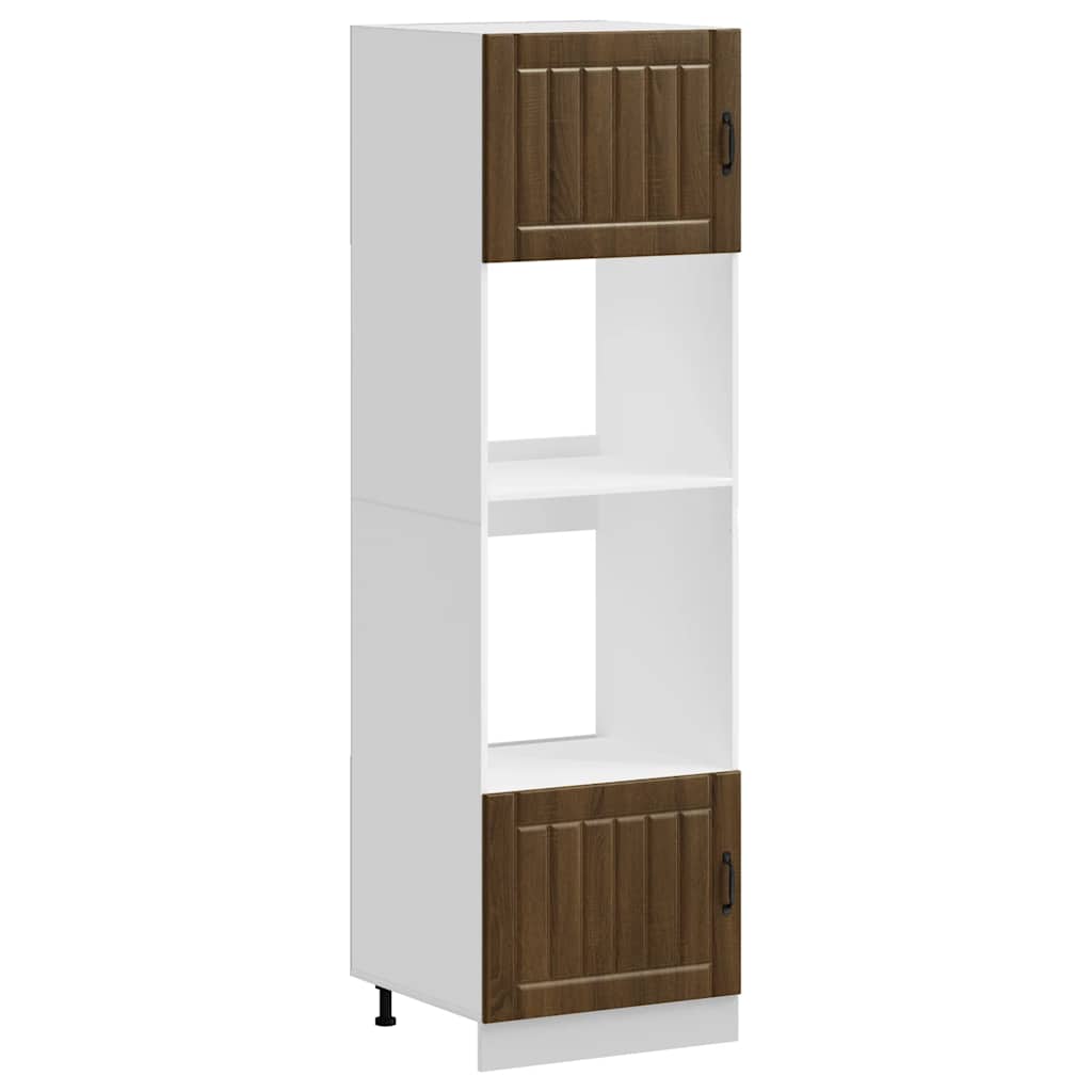 Armoires de four 2 pcs Kalmar chêne marron bois d'ingénierie Meubles de cuisine vidaXL