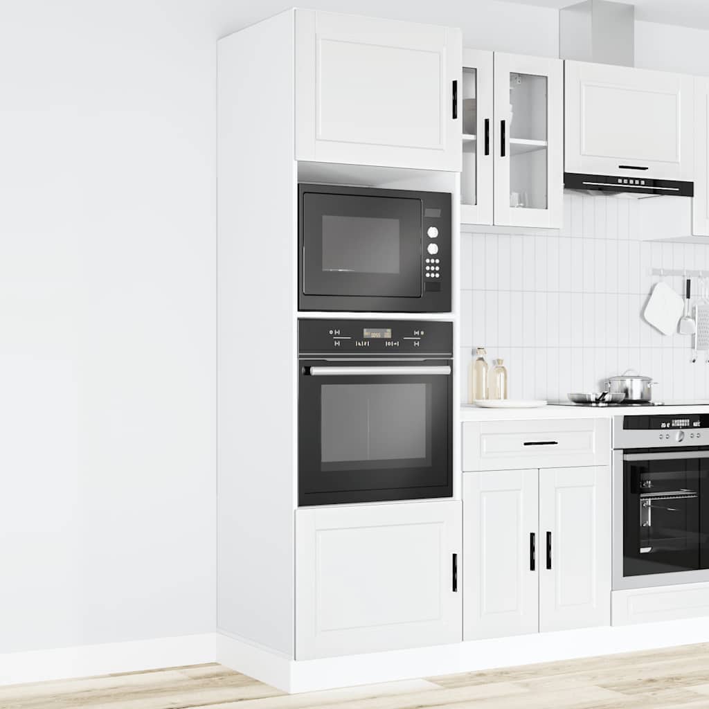 Armoires de four 2 pcs Porto blanc bois d'ingénierie - XIOS