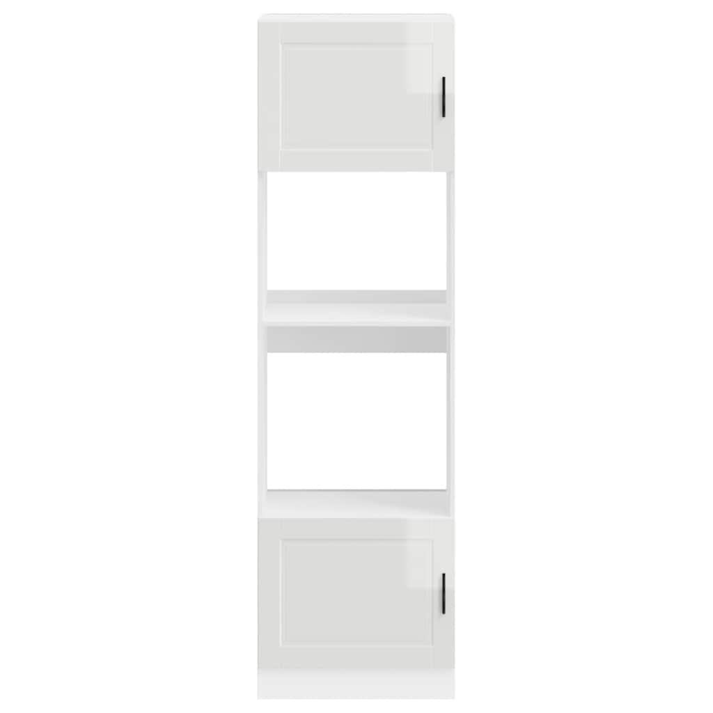 Armoires de four 2 pcs Porto blanc brillant bois d'ingénierie - XIOS