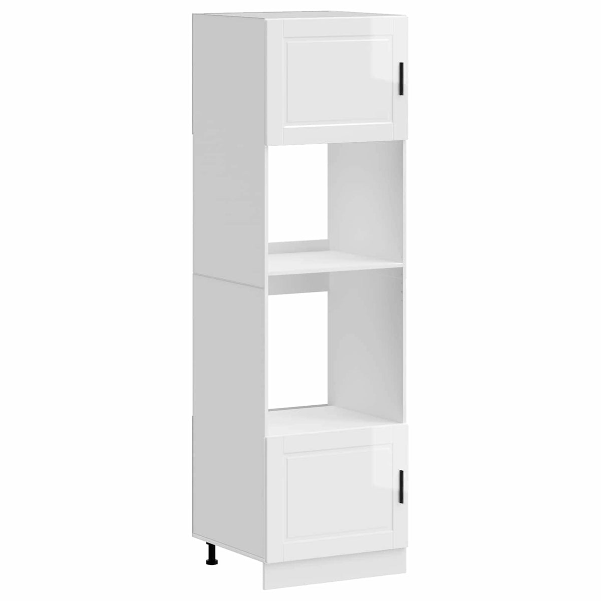 Armoires de four 2 pcs Porto blanc brillant bois d'ingénierie