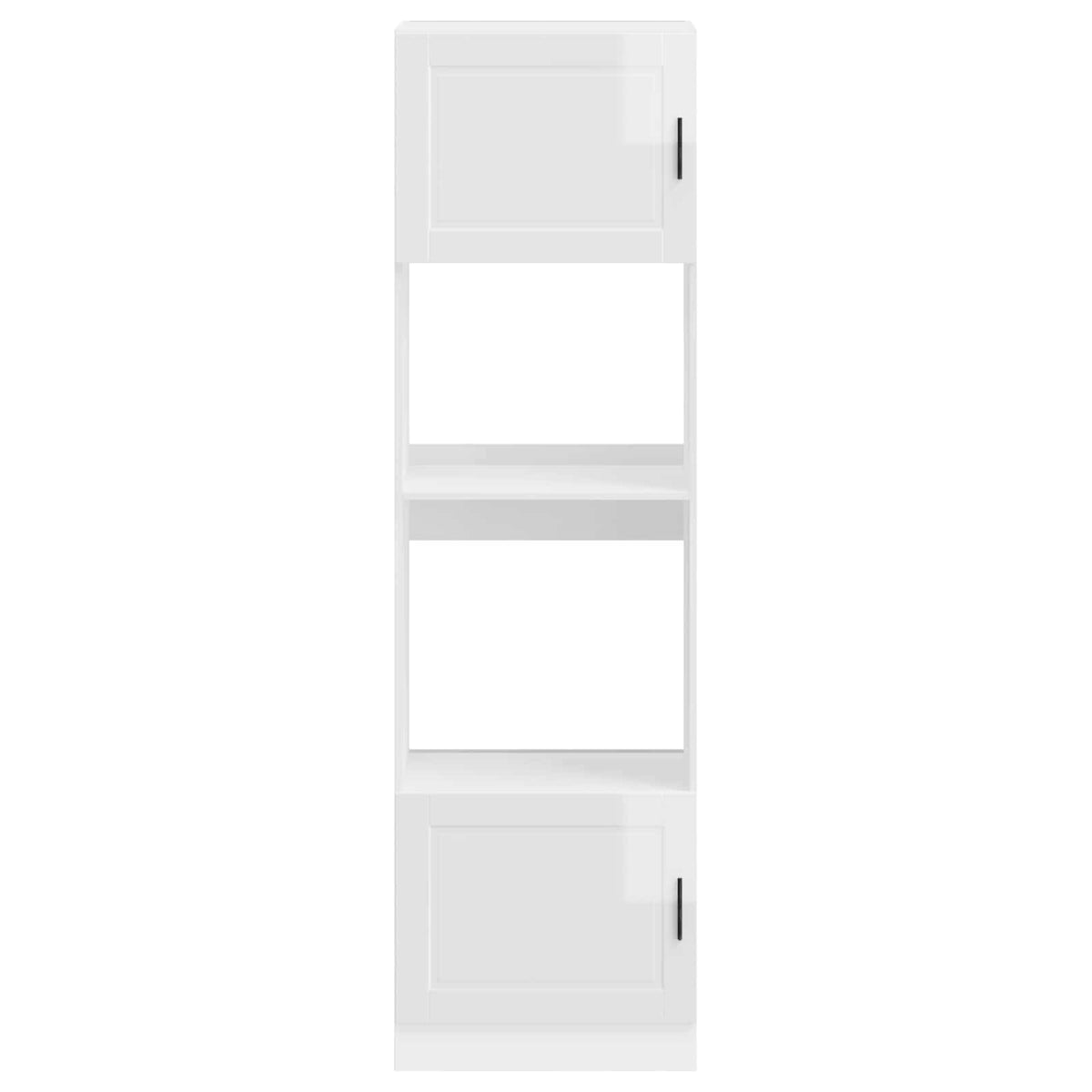 Armoires de four 2 pcs Porto blanc brillant bois d'ingénierie