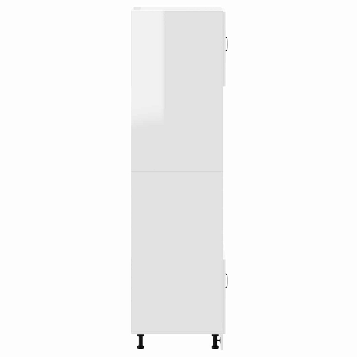 Armoires de four 2 pcs Porto blanc brillant bois d'ingénierie