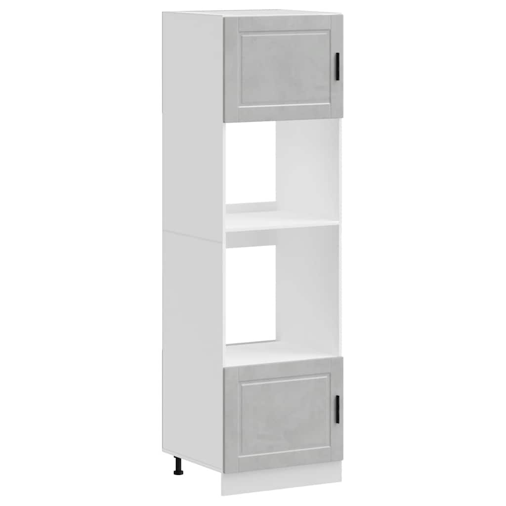 Armoires de four 2 pcs Porto gris béton bois d'ingénierie