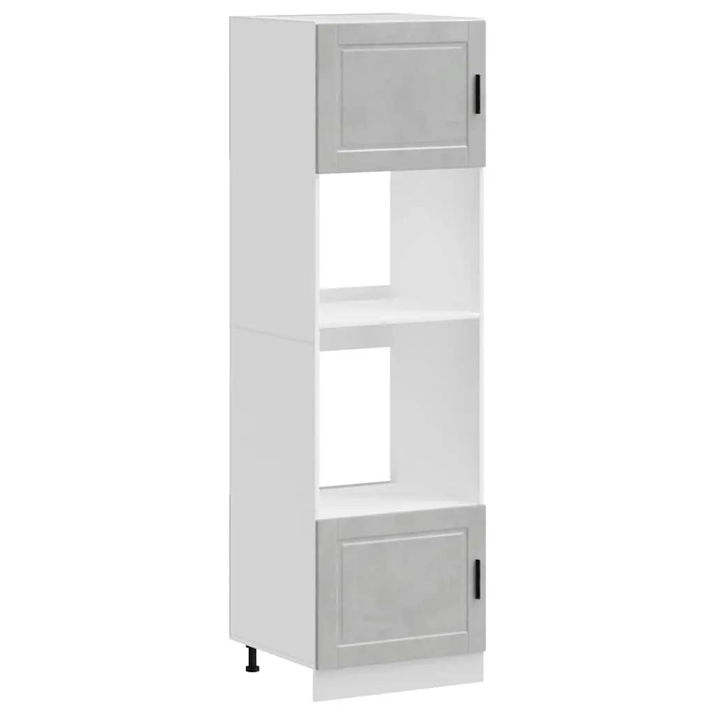 Armoires de four 2 pcs Porto gris béton bois d’ingénierie - XIOS