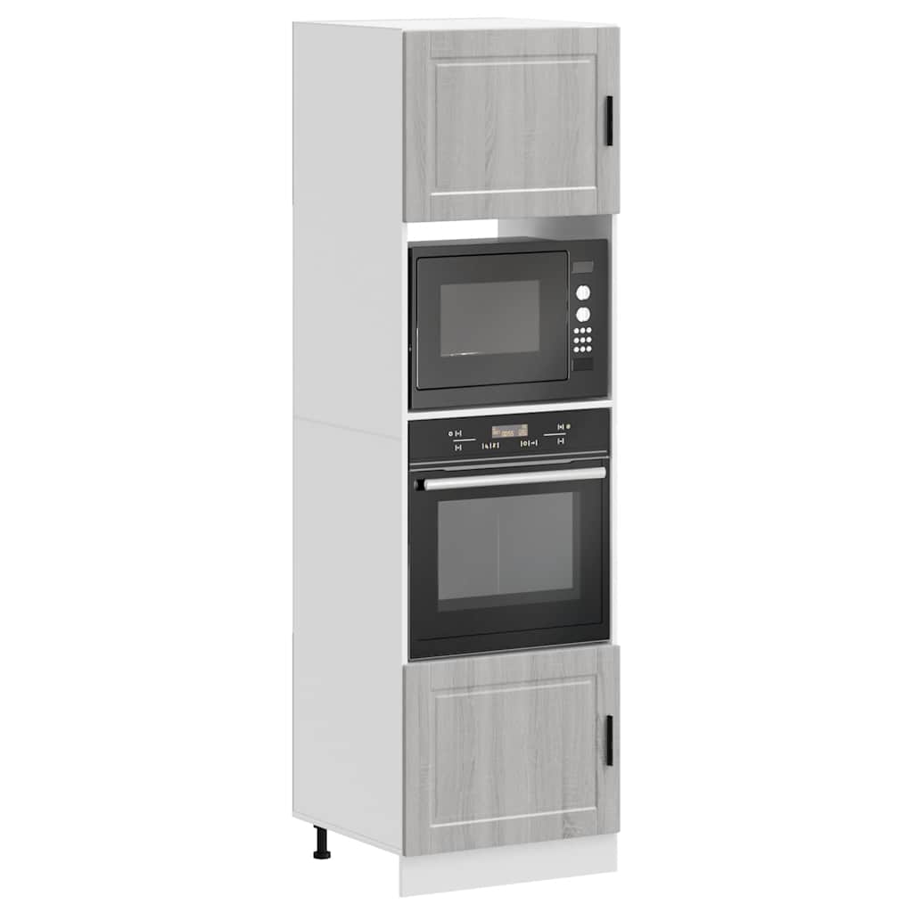 Armoires de four 2 pcs Porto sonoma gris bois d'ingénierie Meubles de cuisine vidaXL