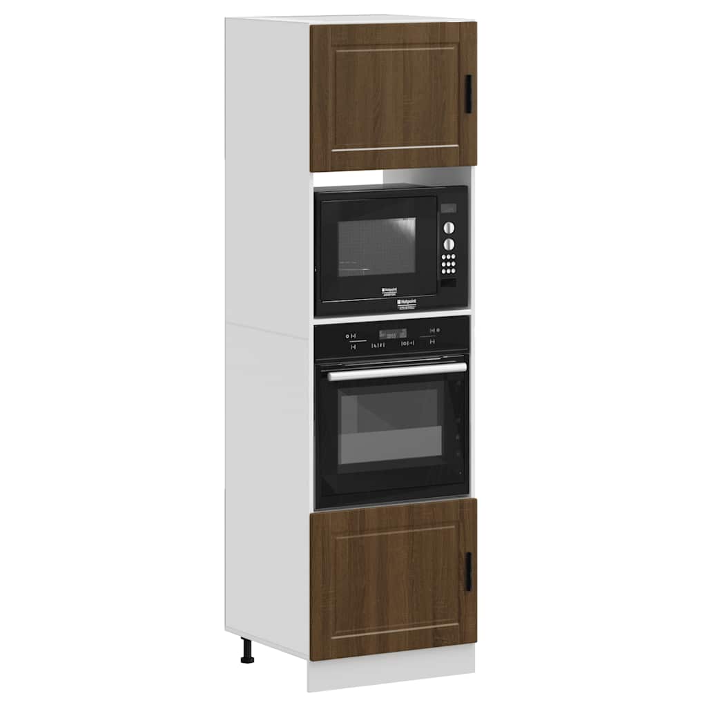 Armoires de four 2 pcs Porto chêne marron bois d'ingénierie Meubles de cuisine vidaXL