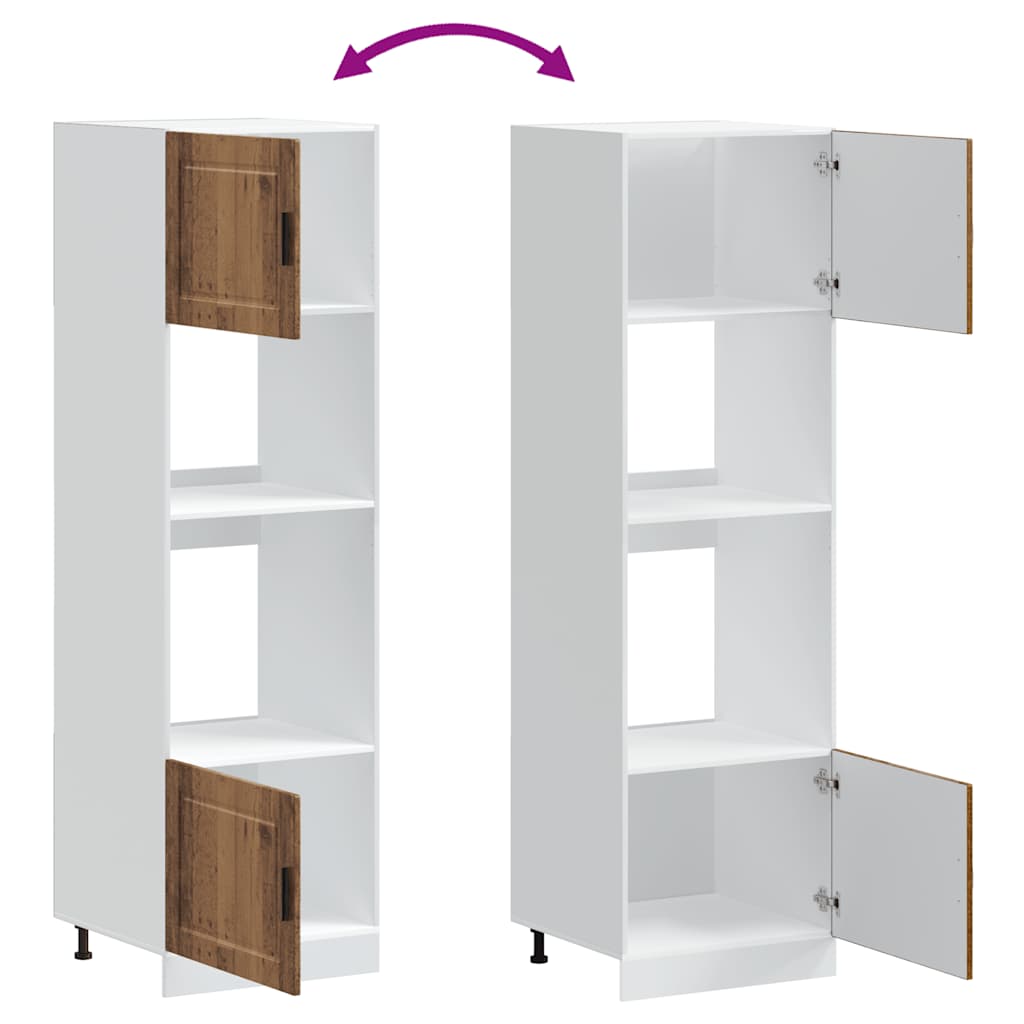 Armoires de four 2 pcs Porto vieux bois bois d'ingénierie - XIOS