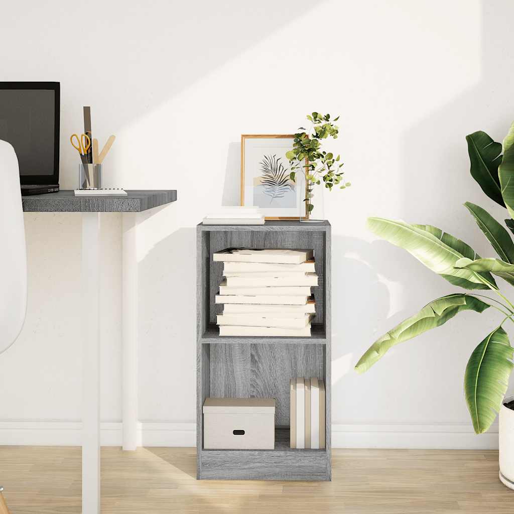 Bibliothèque sonoma gris 40x24x76 cm bois d'ingénierie - XIOS