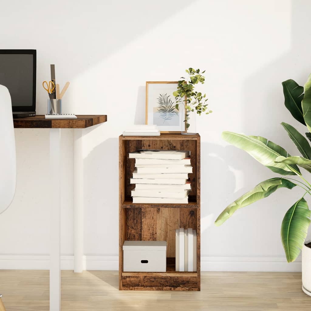 Bibliothèque vieux bois 40x24x76 cm bois d'ingénierie - XIOS