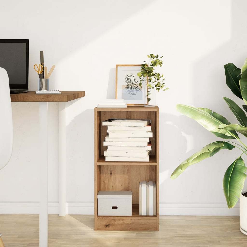 Bibliothèque chêne artisanal 40x24x76 cm bois d'ingénierie - XIOS