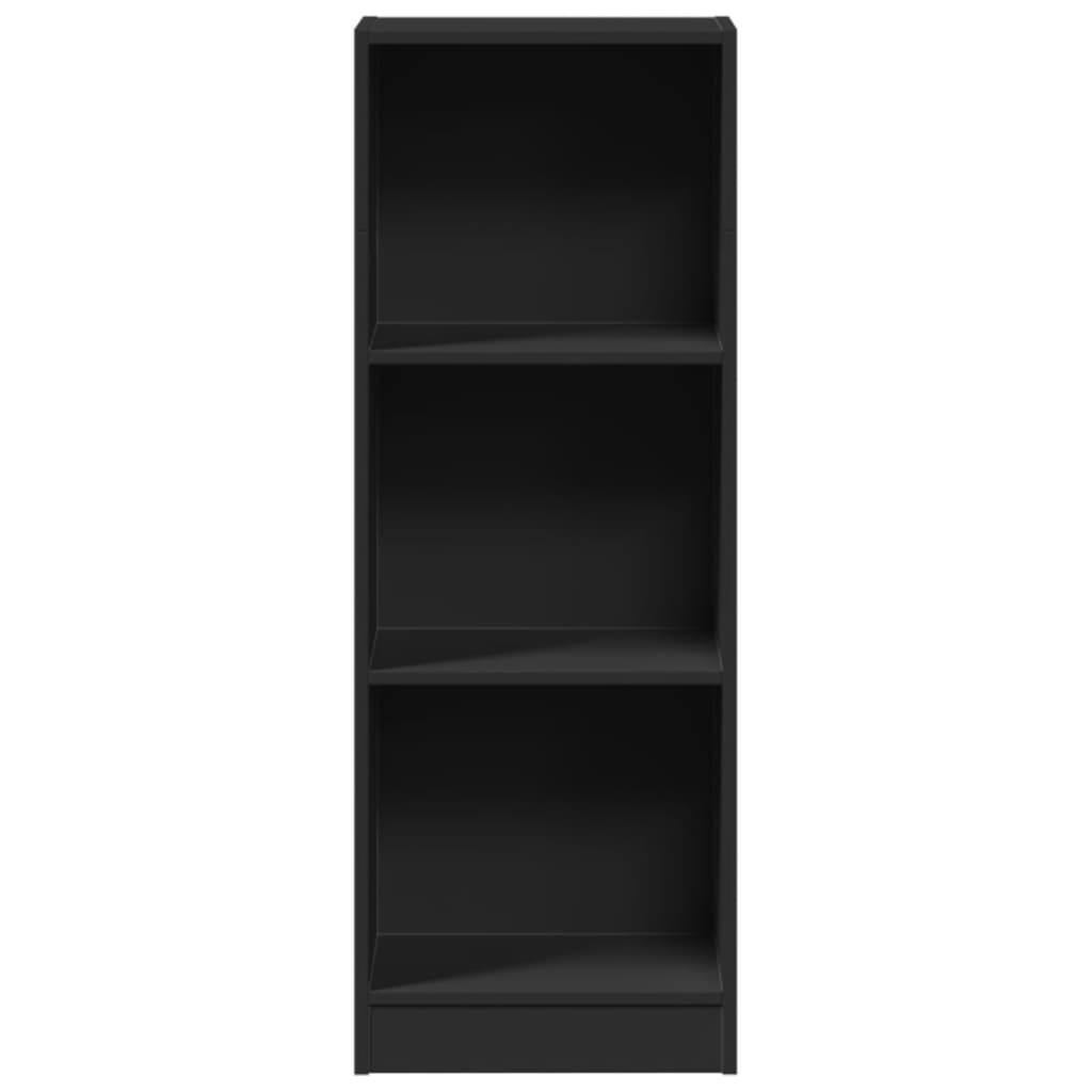 Bibliothèque noir 40x24x109 cm bois d'ingénierie - XIOS