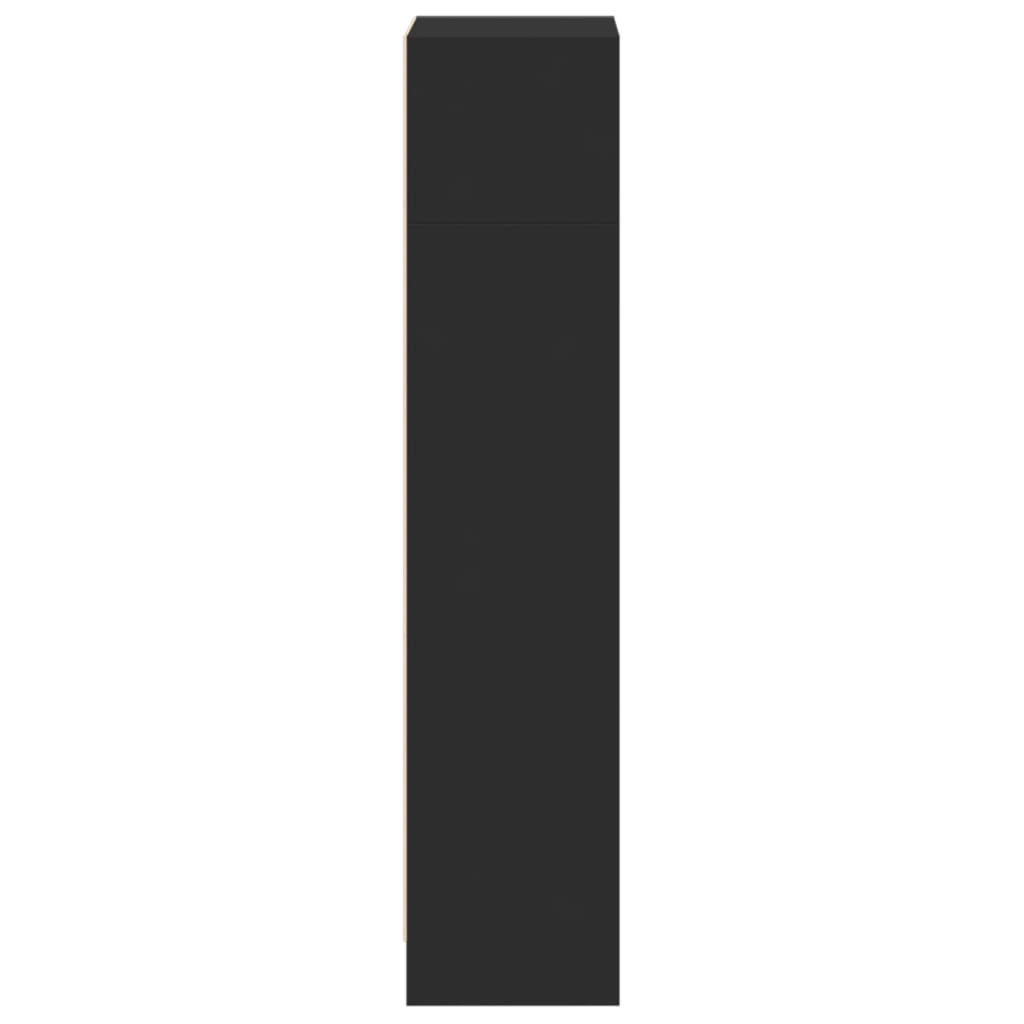 Bibliothèque noir 40x24x109 cm bois d'ingénierie - XIOS