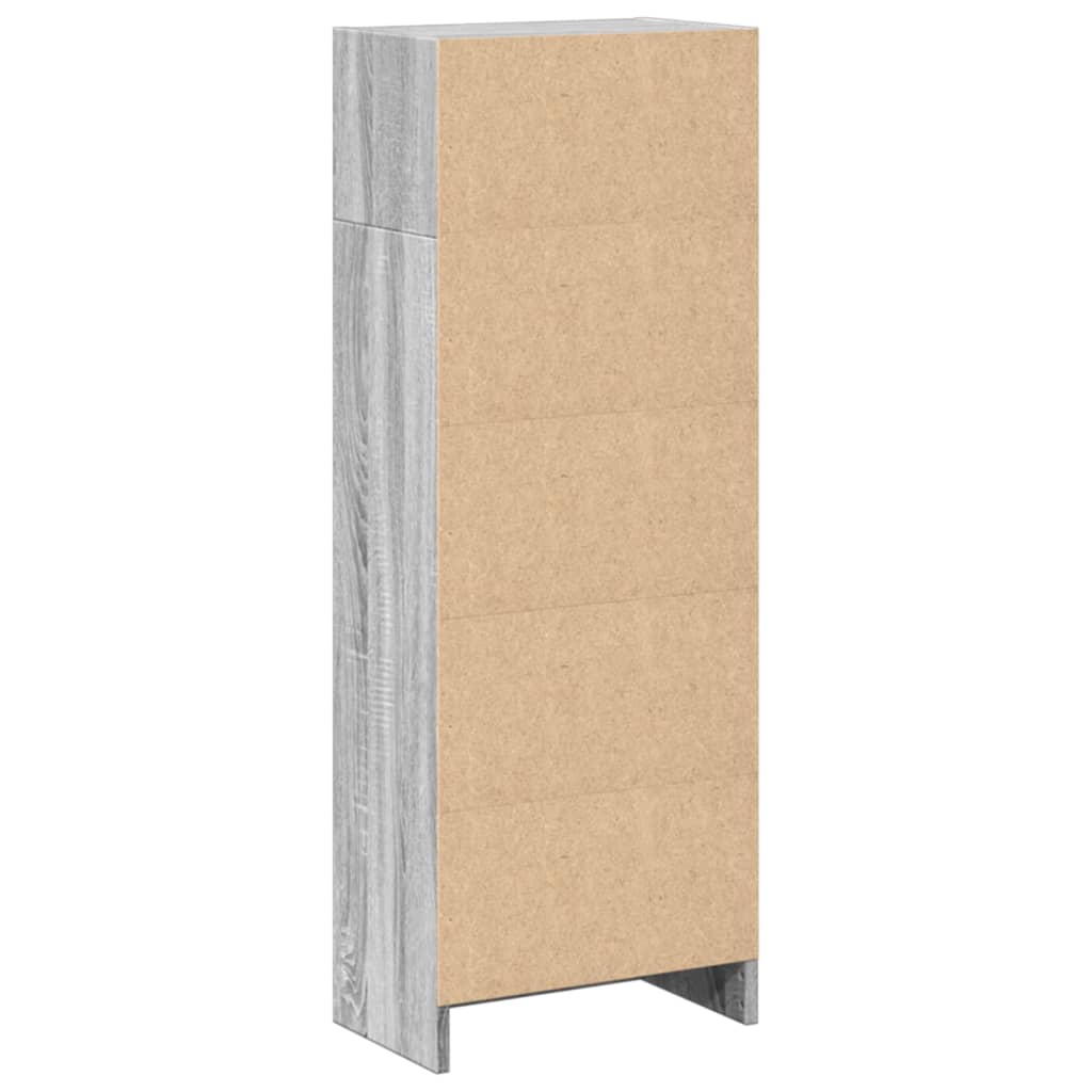Bibliothèque sonoma gris 40x24x109 cm bois d'ingénierie - XIOS