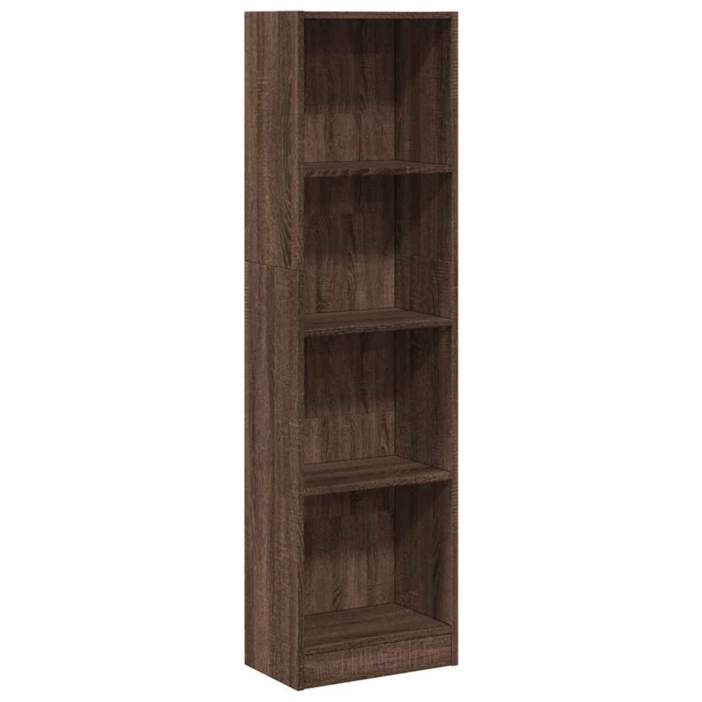 Bibliothèque chêne marron 40x24x143 cm bois d'ingénierie - XIOS