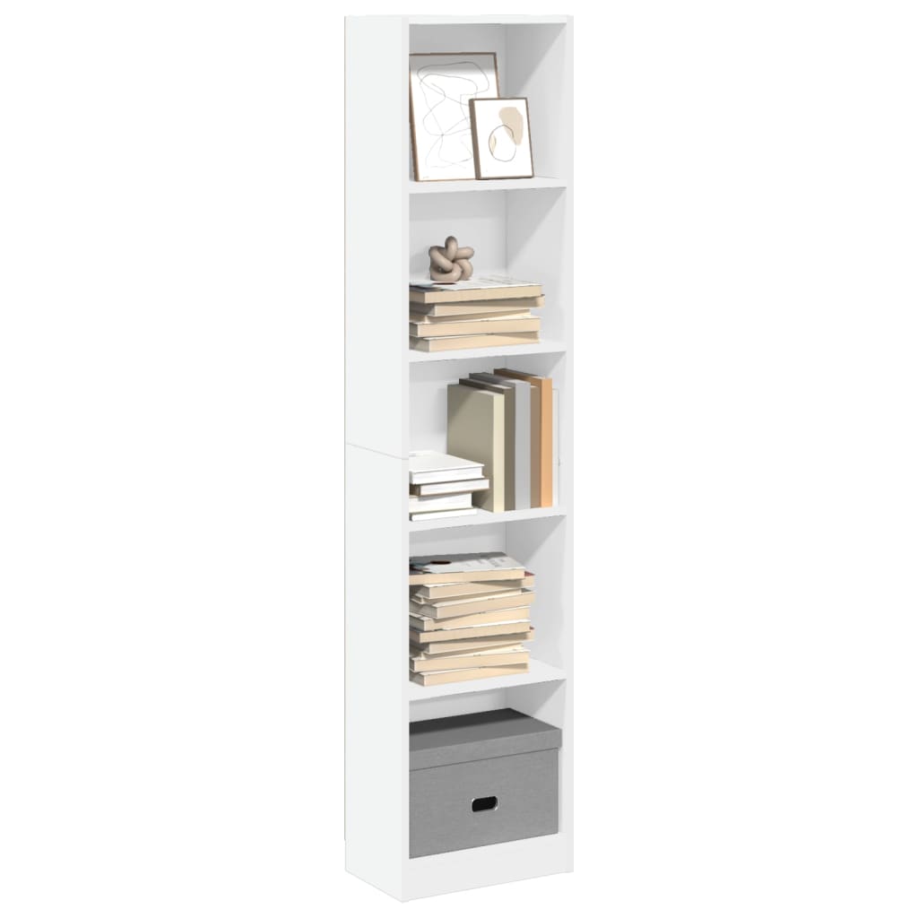 Bibliothèque blanc 40x24x176 cm bois d'ingénierie - XIOS
