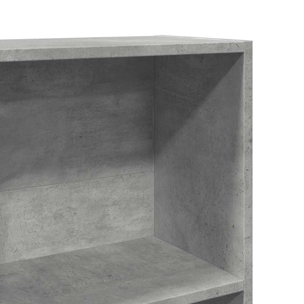 Bibliothèque gris béton 40x24x176 cm bois d'ingénierie - XIOS