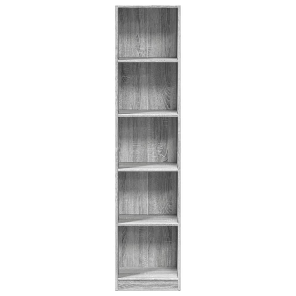 Bibliothèque sonoma gris 40x24x176 cm bois d'ingénierie - XIOS