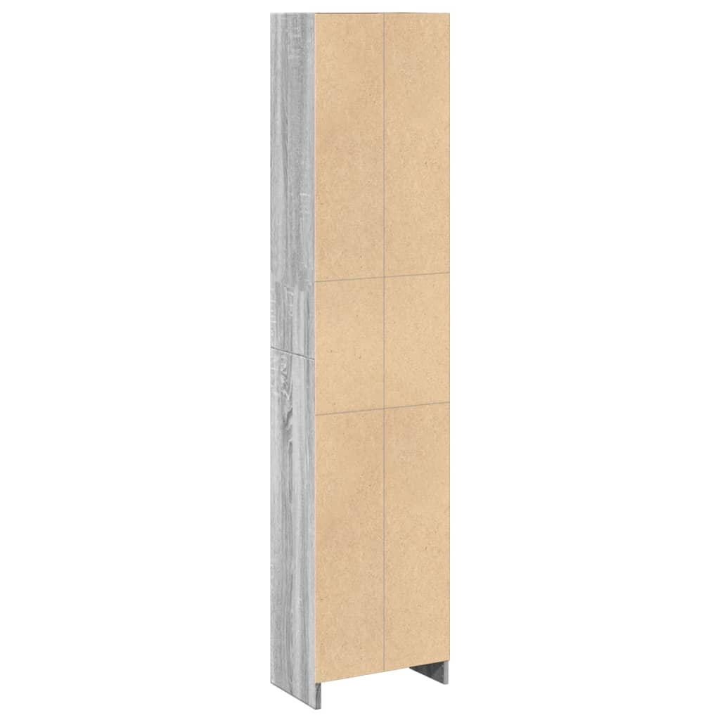 Bibliothèque sonoma gris 40x24x176 cm bois d'ingénierie - XIOS