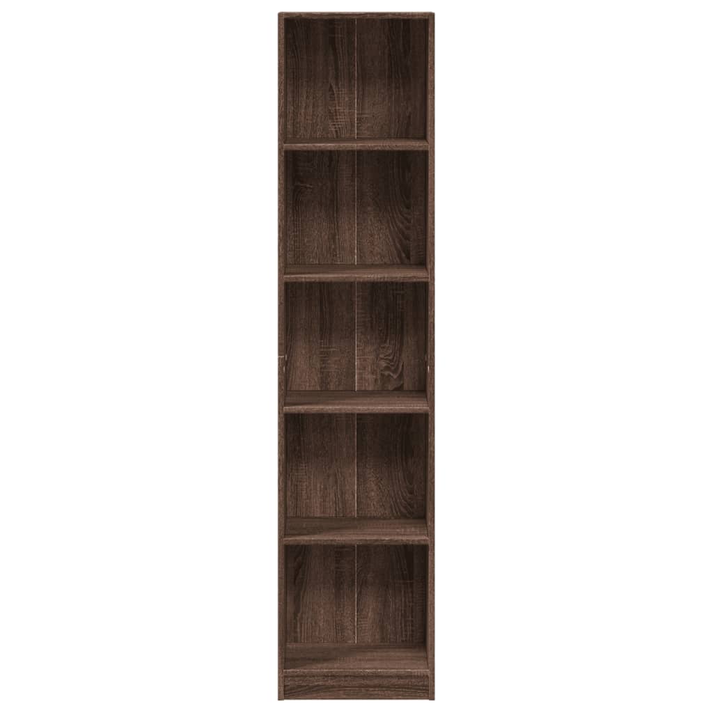 Bibliothèque chêne marron 40x24x176 cm bois d'ingénierie - XIOS