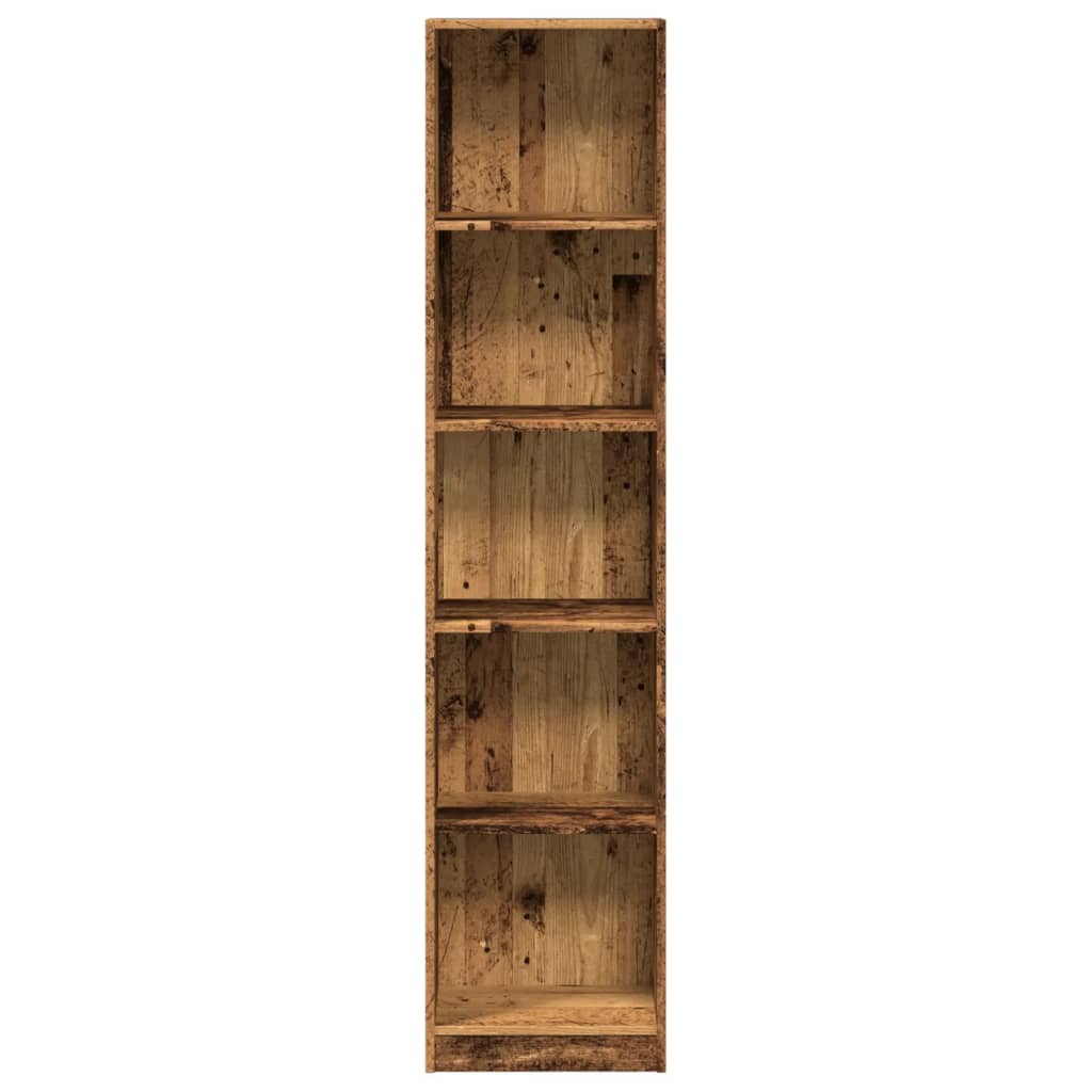 Bibliothèque vieux bois 40x24x176 cm bois d'ingénierie - XIOS