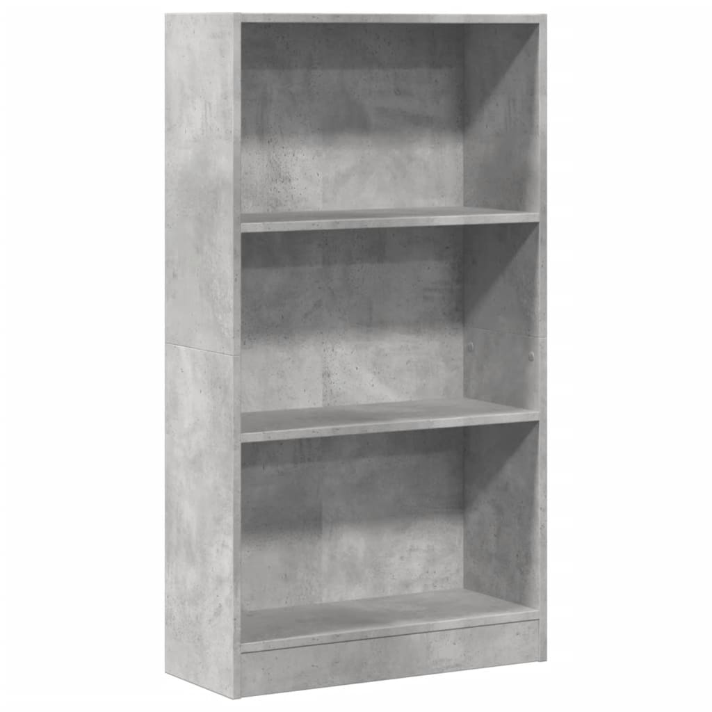 Bibliothèque gris béton 60x24x109 cm bois d'ingénierie - XIOS