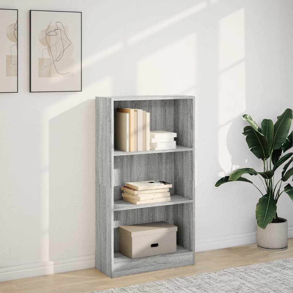 Bibliothèque sonoma gris 60x24x109 cm bois d'ingénierie - XIOS