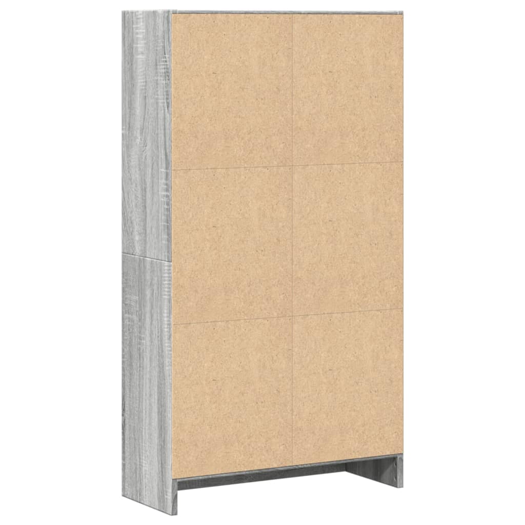 Bibliothèque sonoma gris 60x24x109 cm bois d'ingénierie - XIOS