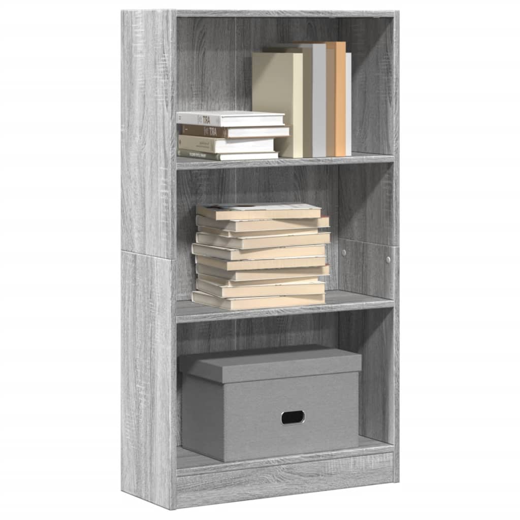 Bibliothèque sonoma gris 60x24x109 cm bois d'ingénierie - XIOS