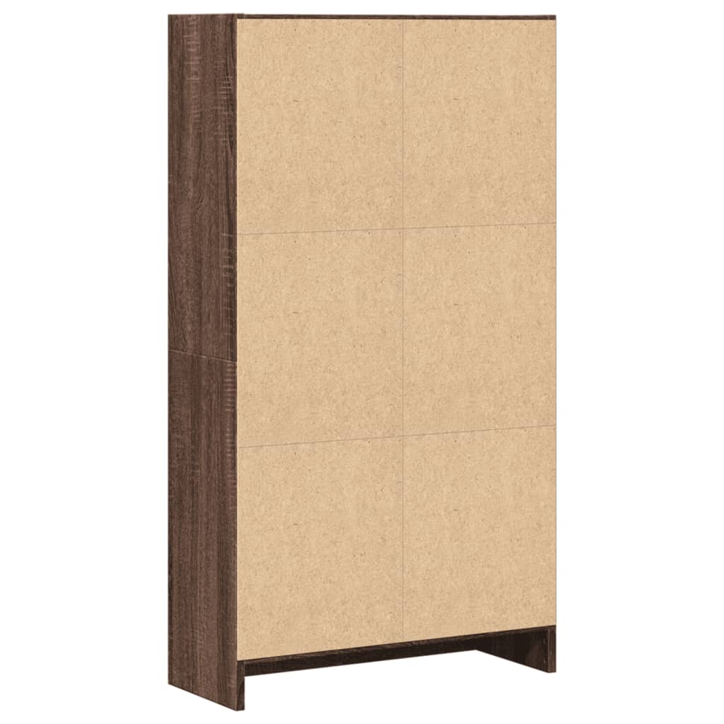 Bibliothèque chêne marron 60x24x109 cm bois d'ingénierie - XIOS