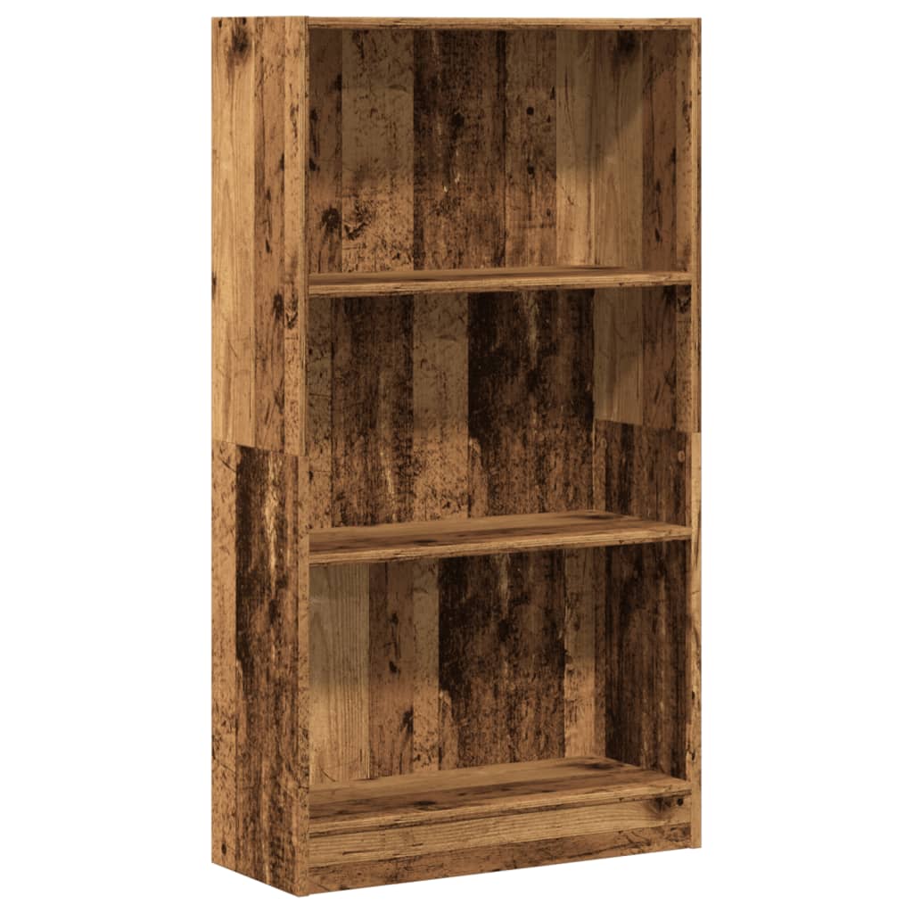 Bibliothèque vieux bois 60x24x109 cm bois d'ingénierie - XIOS